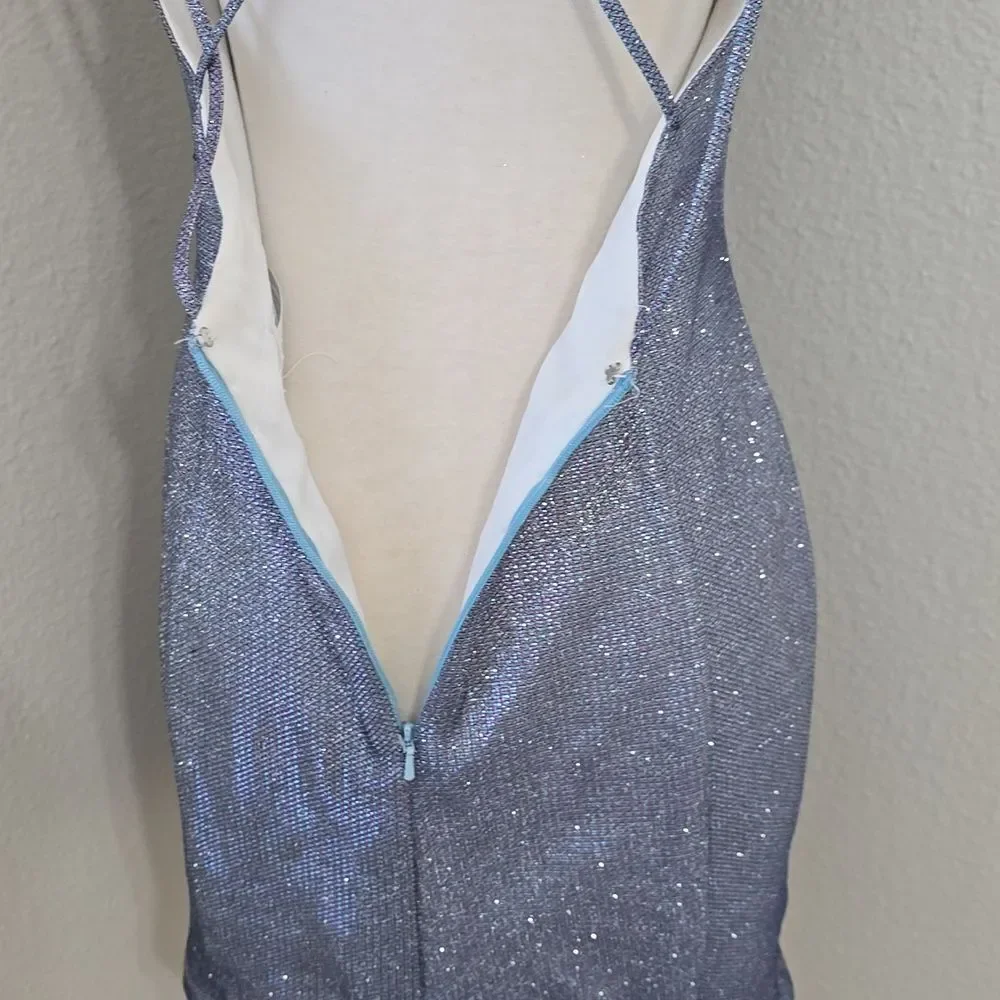 CINDERELLA DIVINE METALLIC MINI DRESS SIZE 8 - Picture 5 of 11